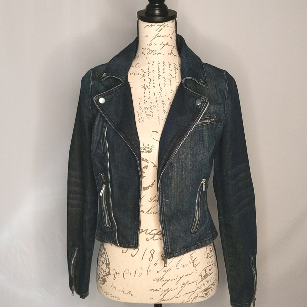 MANGO JEANS Moto Denim Jacket - Picture 4 of 13